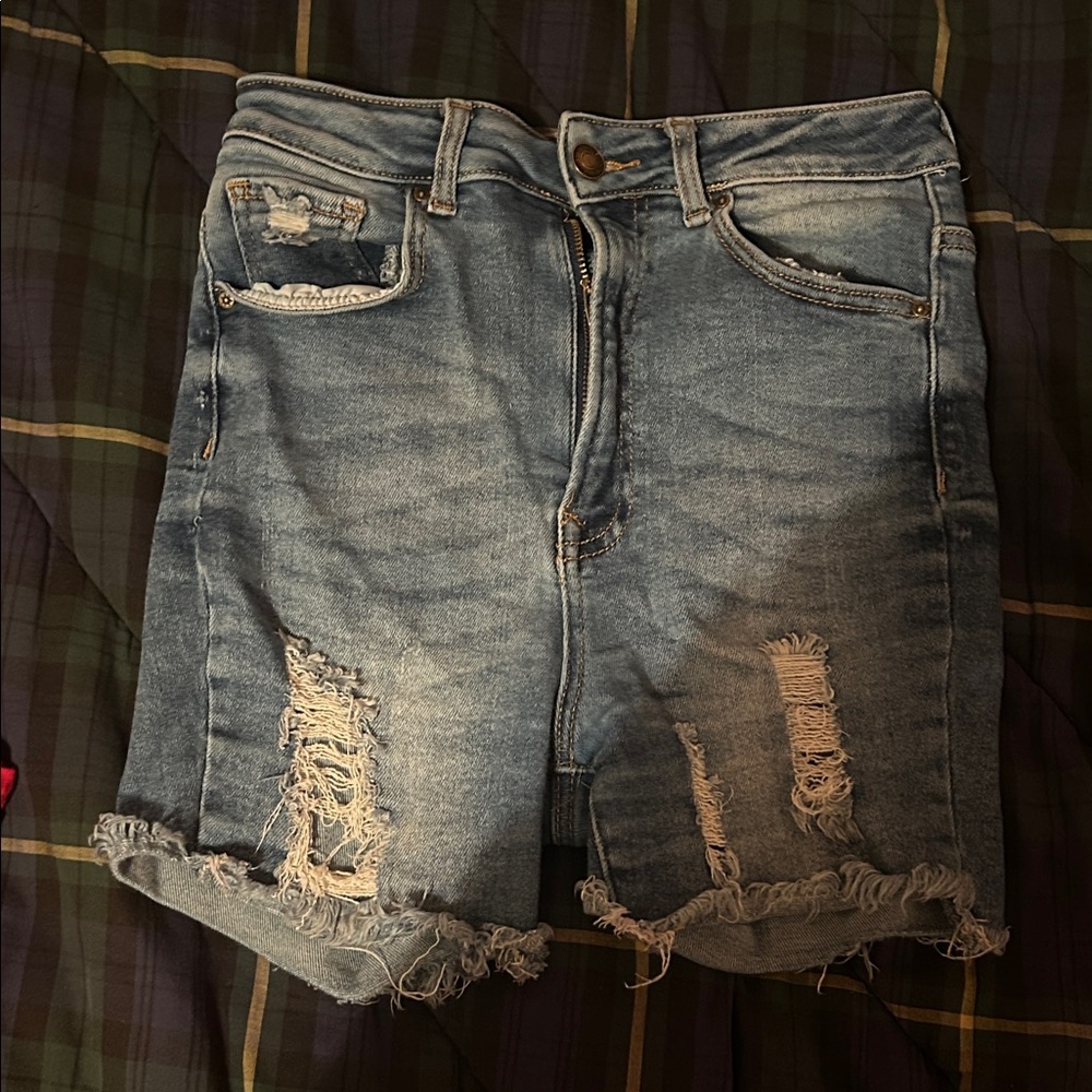 Distressed Denim Women Shorts